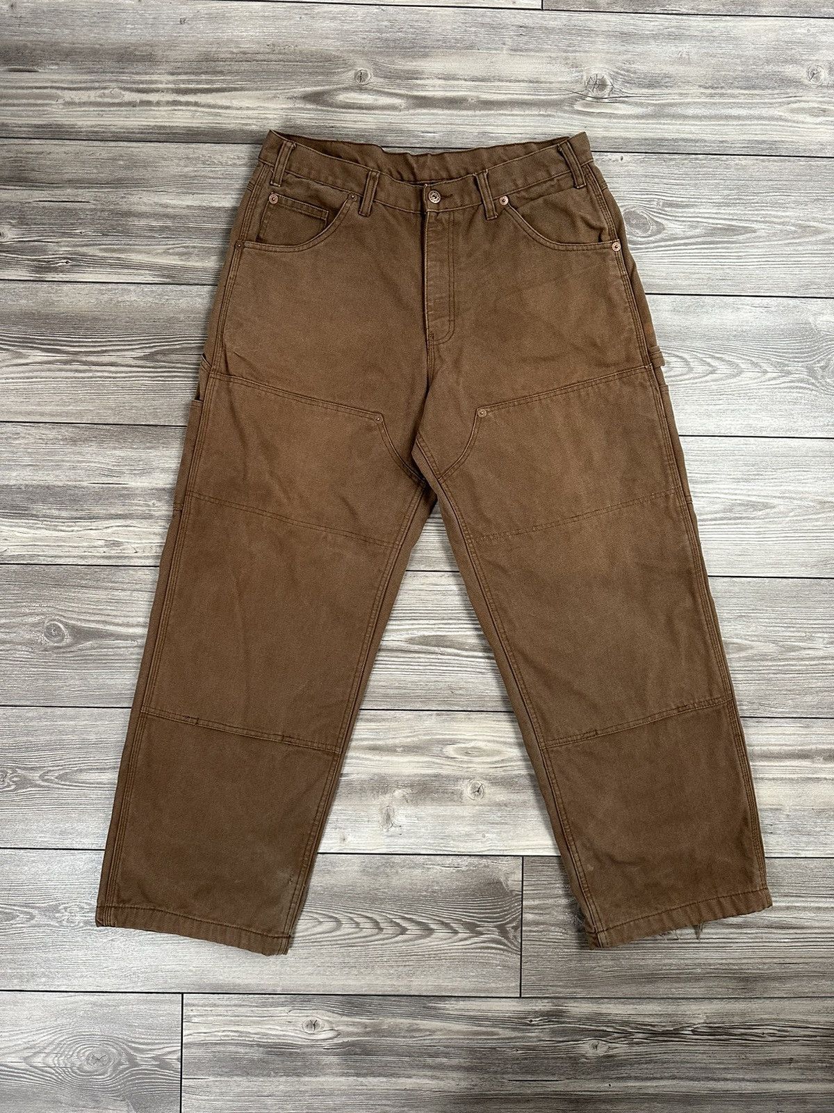 Dickies Vintage Dickies Double Knee Flannel Lined Carpenter Pants Size US 35 - 1 Thumbnail
