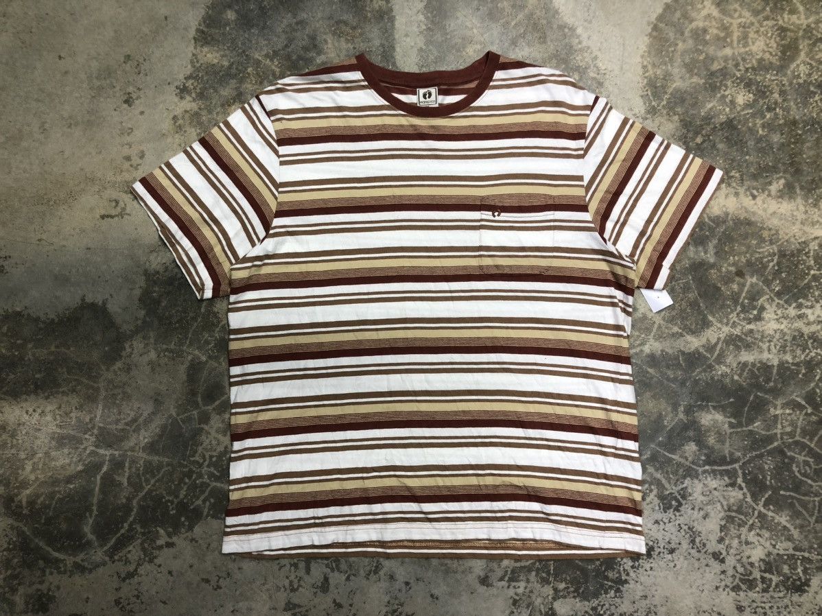image of Hang Ten Single Pocket Stripes Tee, Men's (Size Large)