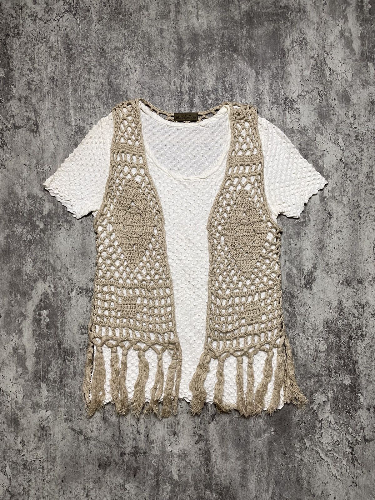 If Six Was Nine × KMRii × Le Grande Bleu (L.G.B.) 00s Japan brand knit vest goa ifsixwasnine lgb kmrii style Size US S / EU 44-46 / 1 - 1 Thumbnail