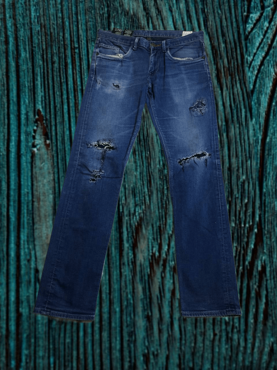 Tommy Hilfiger HILFIGER DENIM Dark Blue Denim Size US 33 - 1 Thumbnail