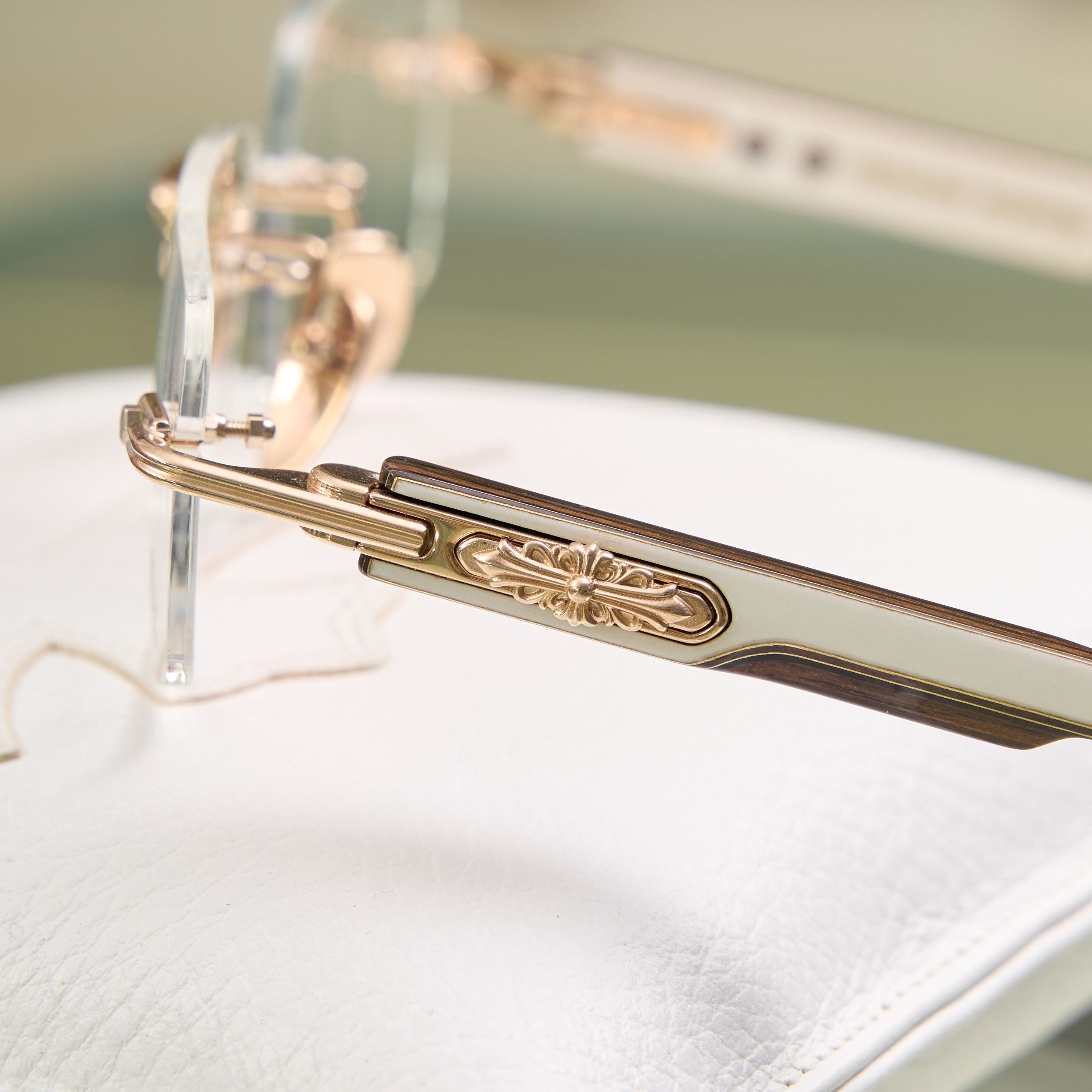 Chrome Hearts CHROME HEARTS DEEP I Gold Plated/White Ebony-Piano Varnish Size ONE SIZE - 3 Thumbnail