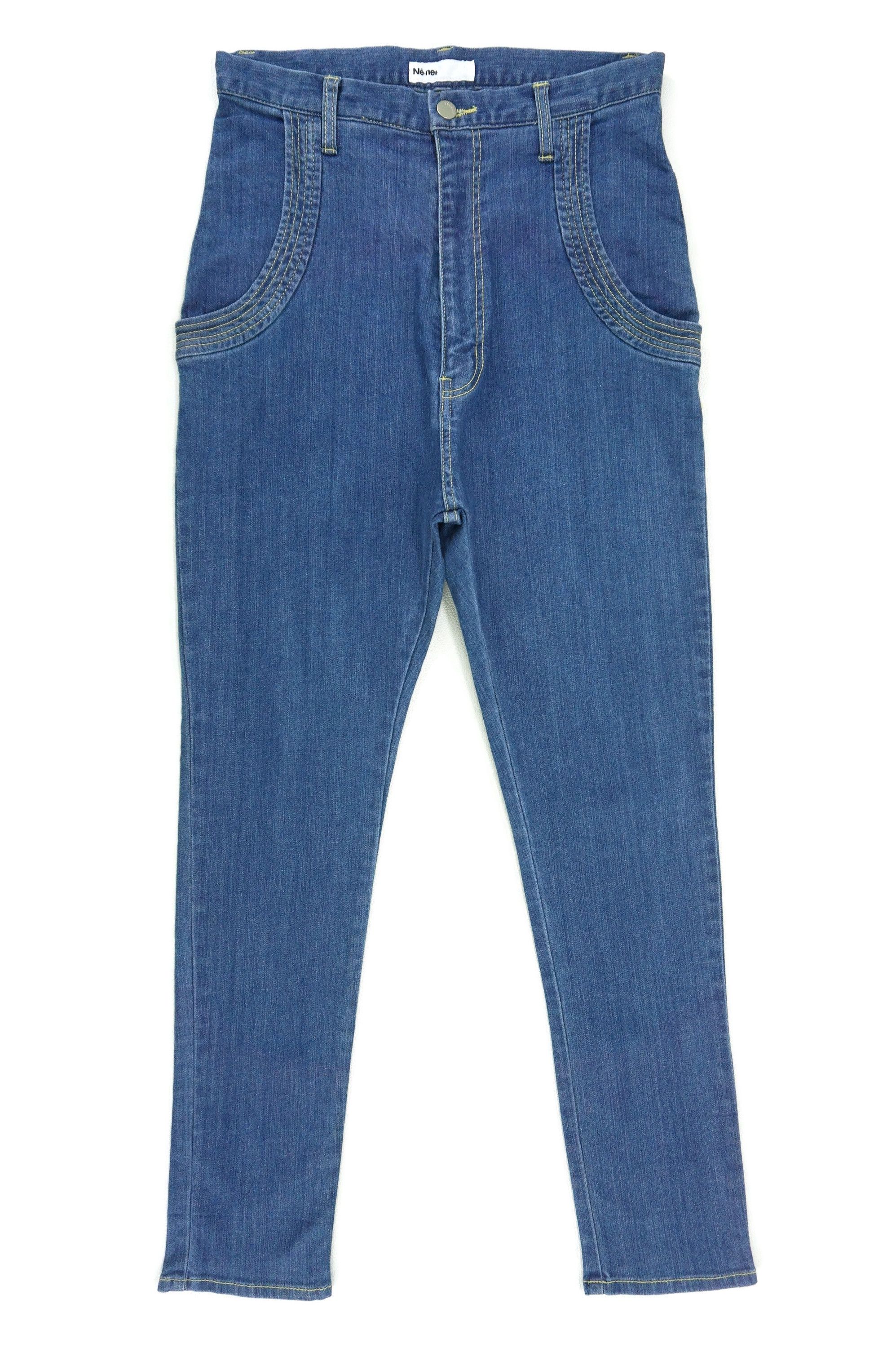Issey Miyake Ne-net Jeans fit W29xL27 Cropped High-Waisted Mushroom Head Size 26" / US 2 / IT 38 - 2 Thumbnail