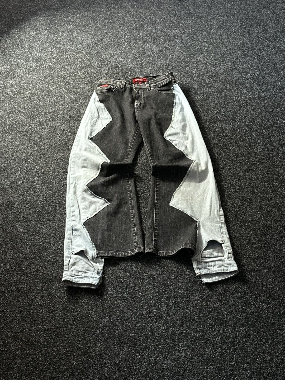 If Six Was Nine 🚨GRAIL CUSTOM DENIM JEANS 2in1 ULTRA BAGGY Y2K JAPANESE STYL Size US 30 / EU 46 - 2 Thumbnail