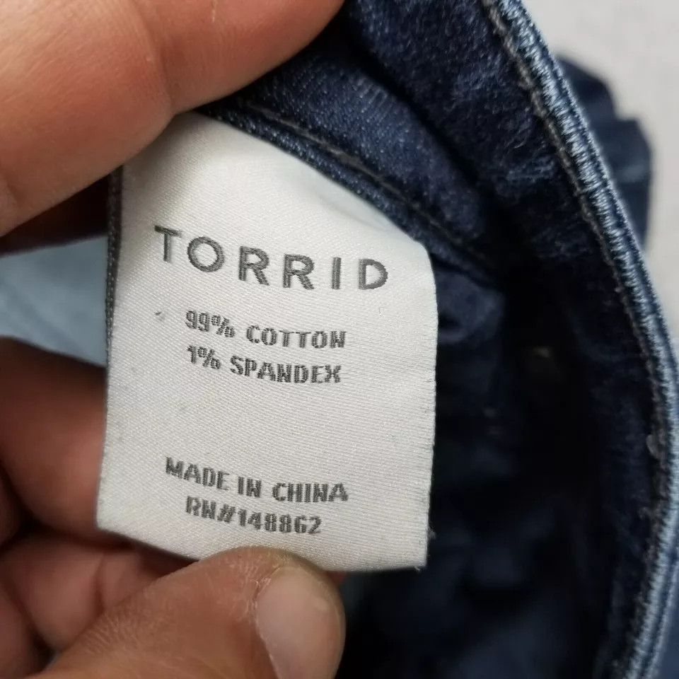 Torrid Torrid Jeans Womens 20 Blue Denim Tapered 40x31 Stretchy Size 42" / US 20 - 10 Thumbnail