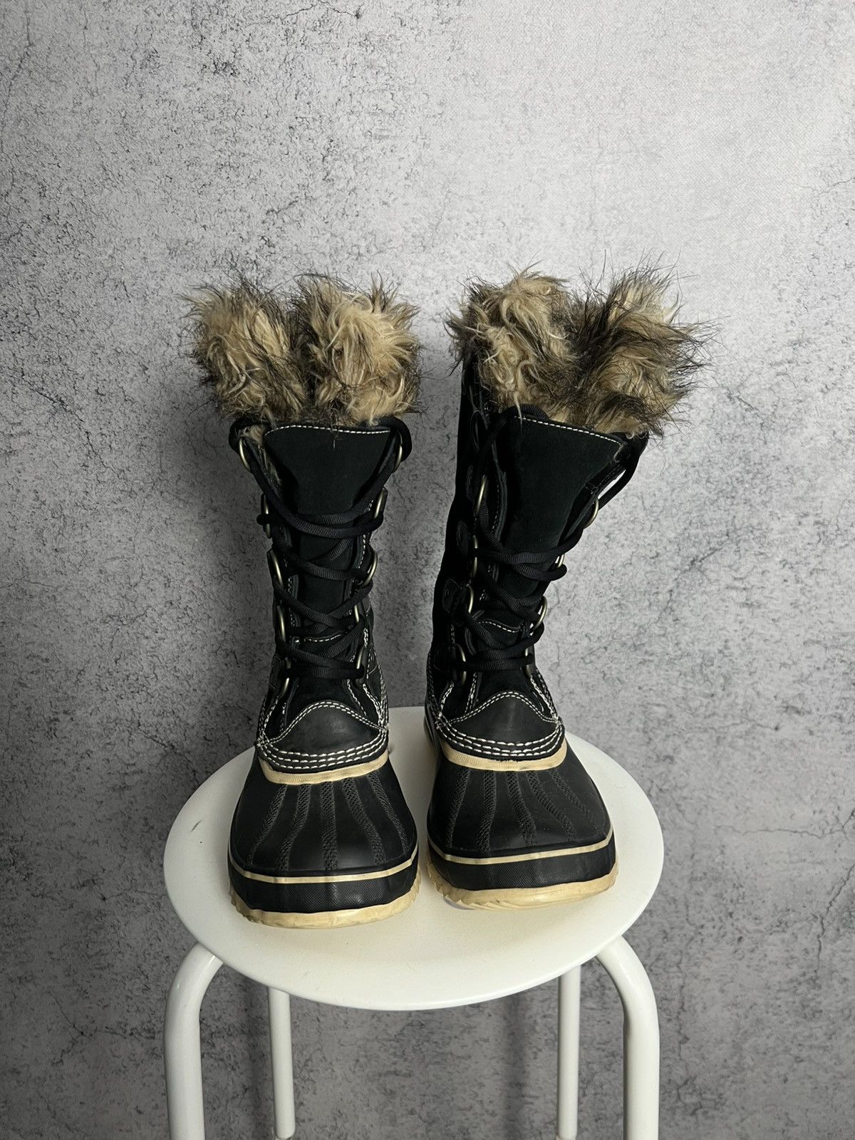 SOREL Sorel Duck Boots Faux Fur Lined Lace Up Winter Shoes Size US 6 / IT 36 - 1 Thumbnail
