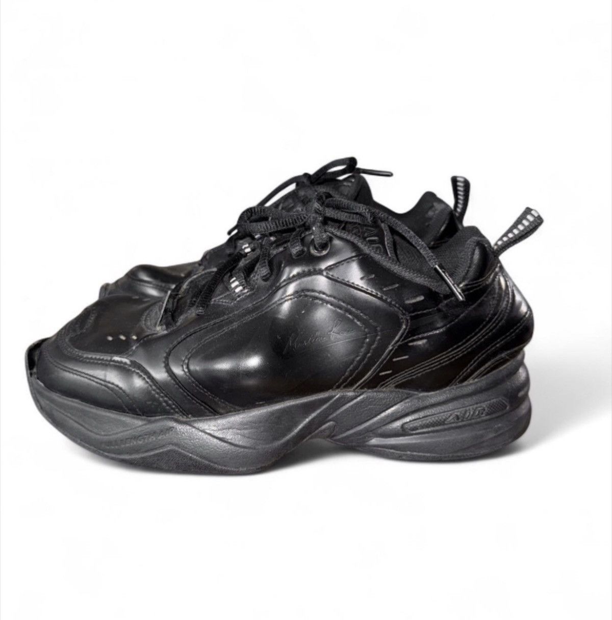 Martine Rose × Nike Nike Air Monarch IV Martine Rose Triple Black Men’s Size US 6 / EU 39 - 1 Thumbnail