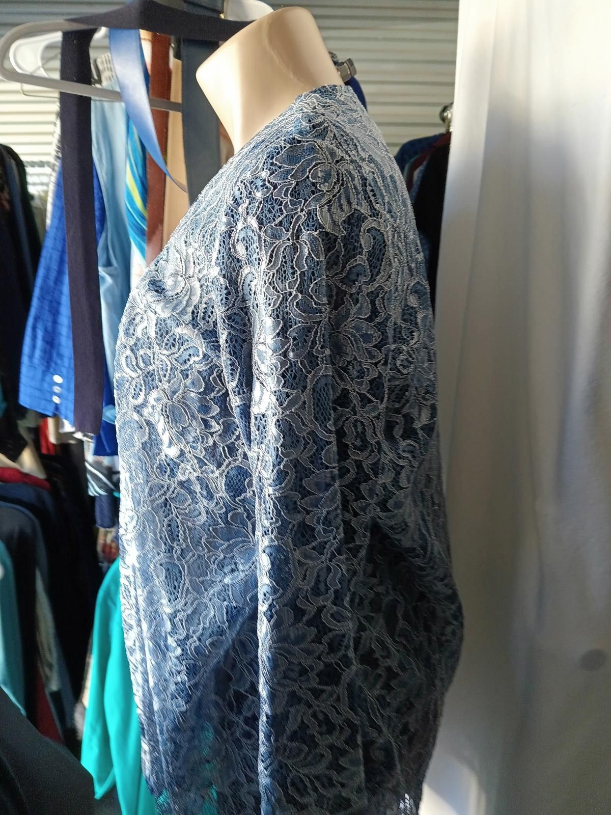 Chaps Ralph Lauren Travel Collection Blue Lace Kimono by Chaos Size XS / US 0-2 / IT 36-38 - 2 Thumbnail