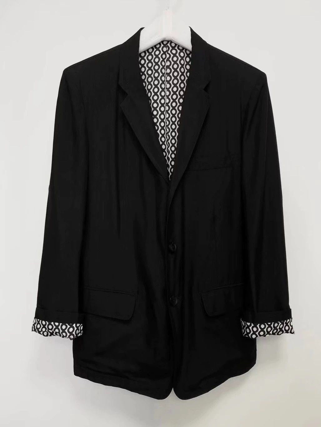 Yohji Yamamoto Yohji Yamamoto Y's for Men Double Silk B&W Oversized Jkt Size US L / EU 52-54 / 3 - 1 Thumbnail