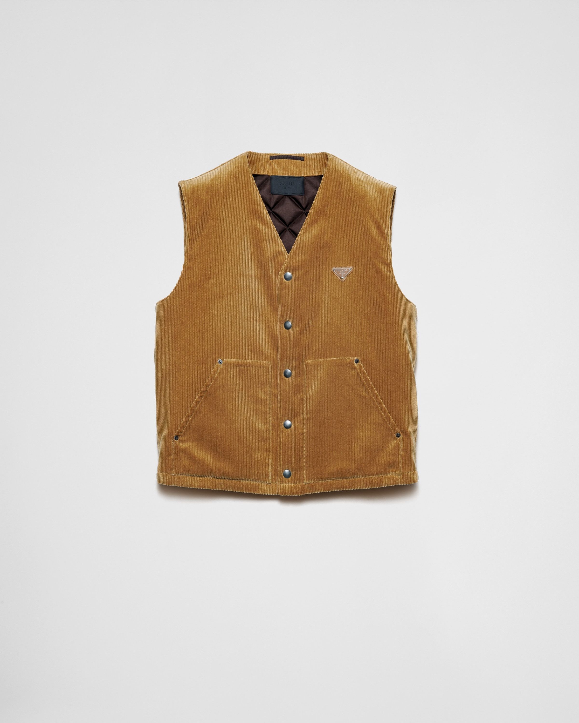o1mt1gz0925 Corduroy Vest in Yellow