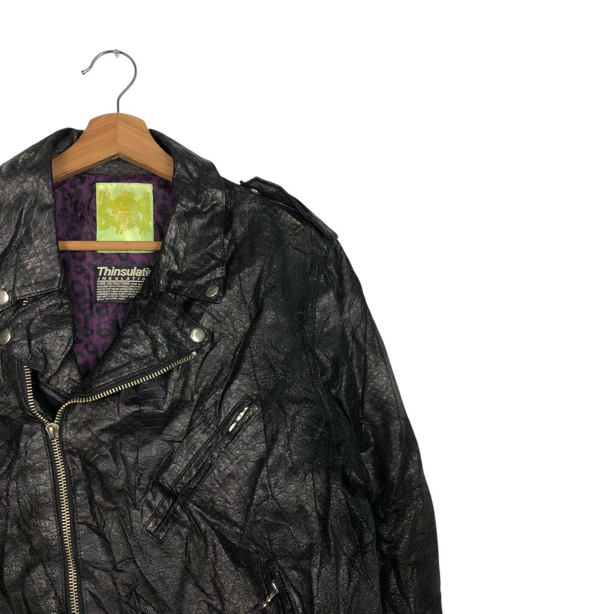 Japanese Brand 🔥VINTAGE BIKER LEATHER JACKET SWAGGER DOUBLE COLLAR Size US M / EU 48-50 / 2 - 8 Thumbnail