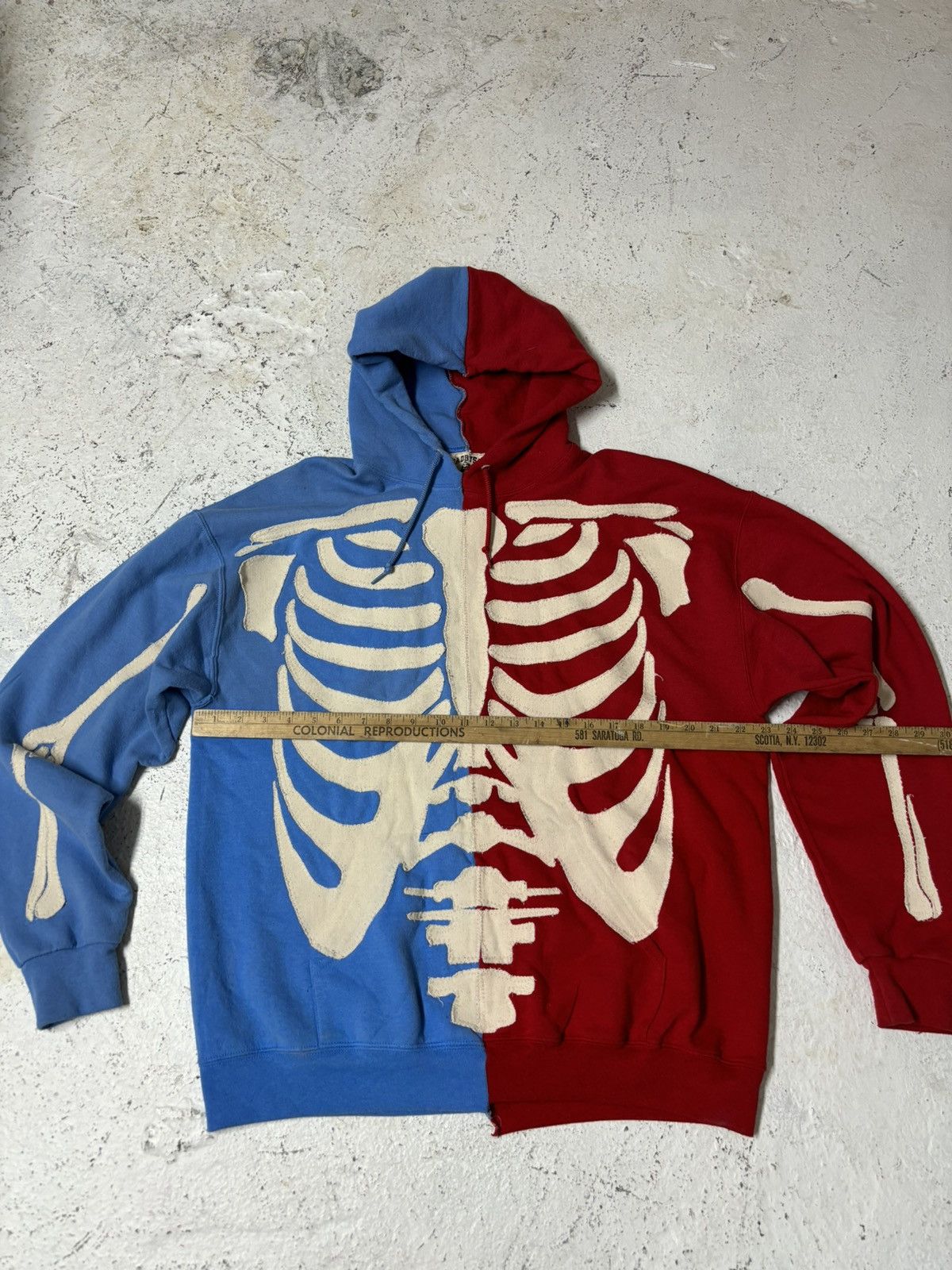 Japanese Brand Dead by Sam custom split skeleton hoodie Size US XL / EU 56 / 4 - 4 Thumbnail