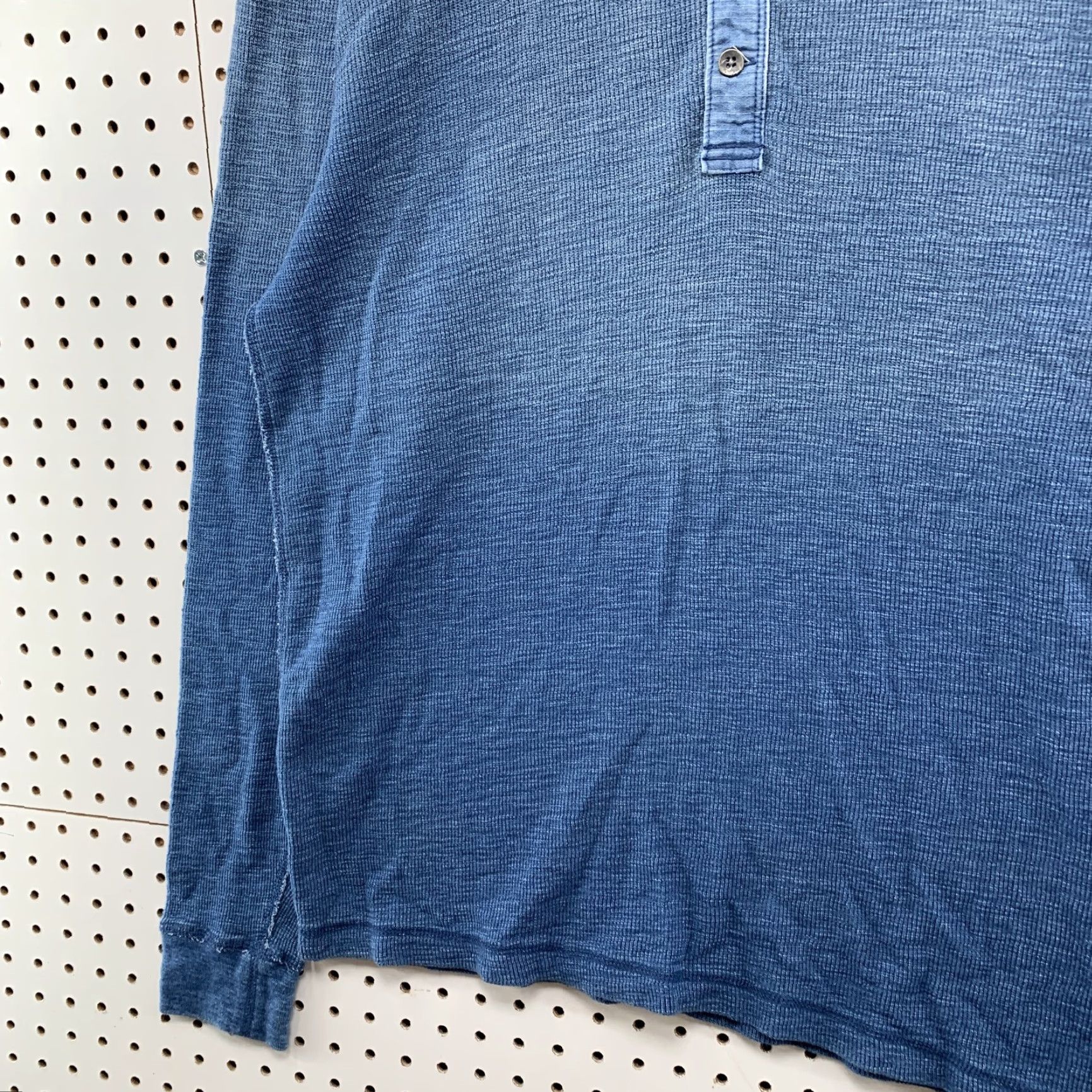 Lucky Brand Lucky Brand Henley Shirt Mens XL Long Sleeve True Indigo Faded Blue Cotton Size US XL / EU 56 / 4 - 4 Thumbnail