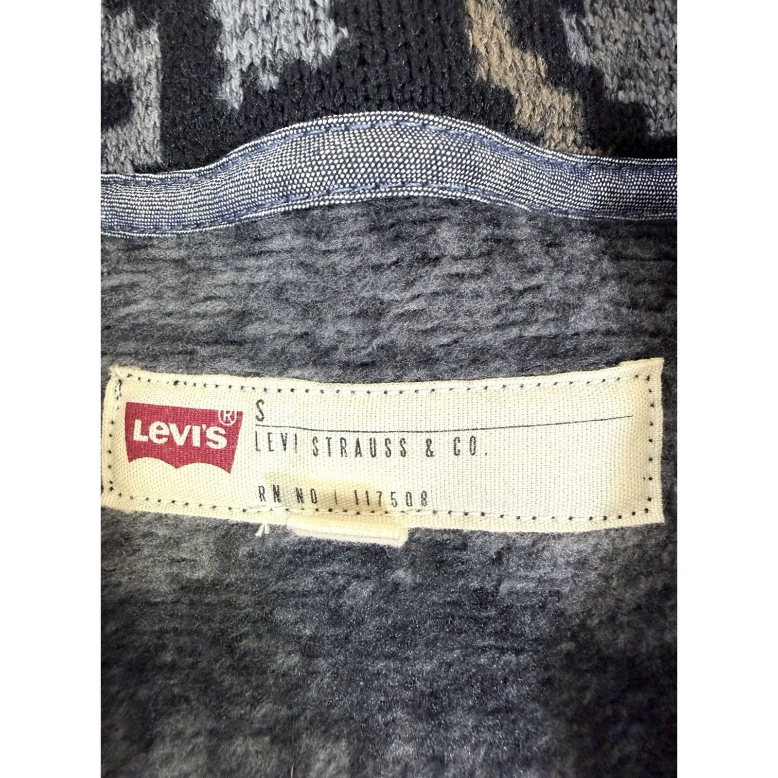 Levi's Levi'S Black Gray Aztec Cardigan Sweater Mens S Size US S / EU 44-46 / 1 - 5 Thumbnail
