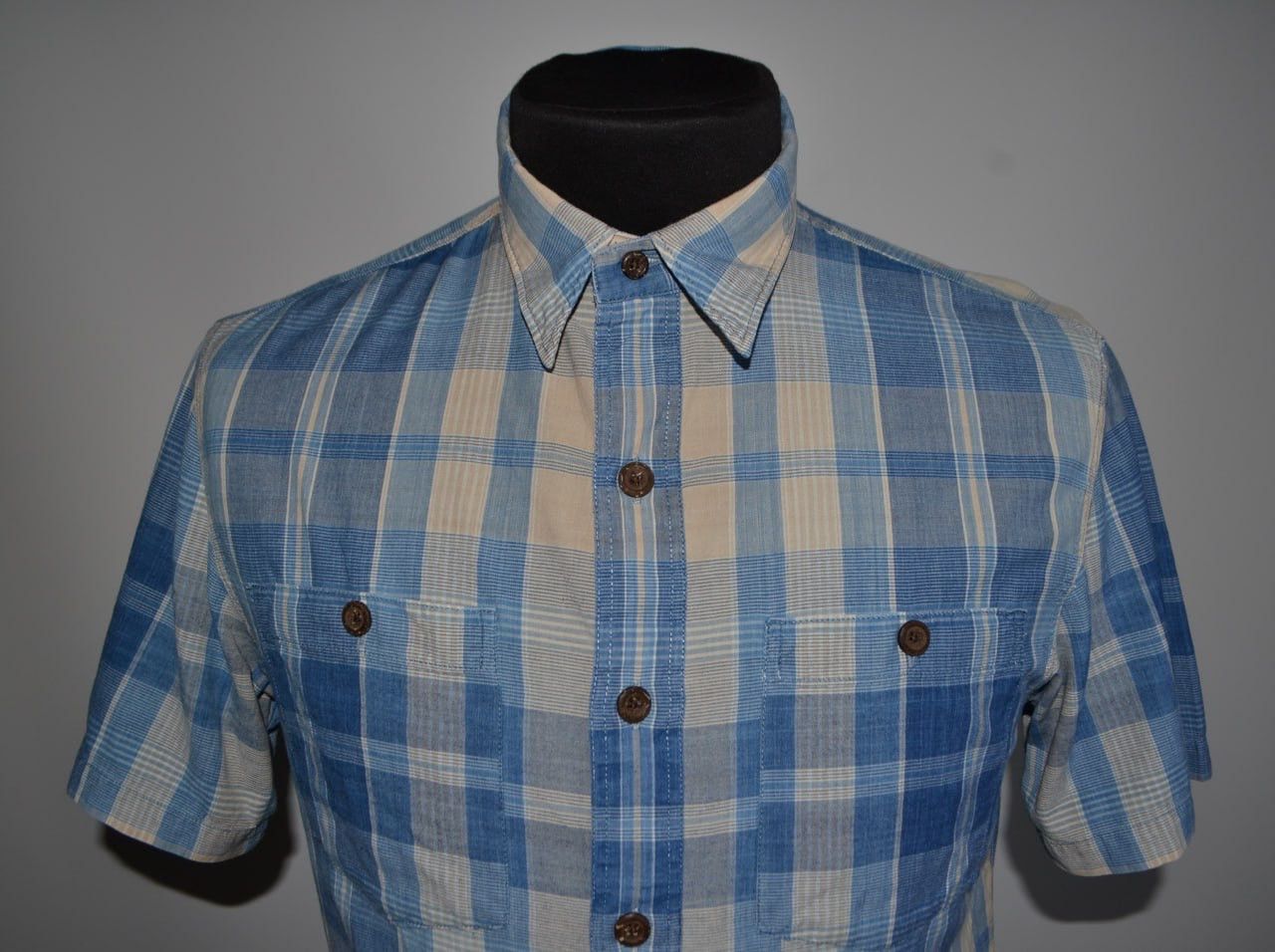 RRL Ralph Lauren × Vintage RRL RALPH LAUREN Men's RL Short sleeve Shirt Blue Size M Size US M / EU 48-50 / 2 - 2 Thumbnail