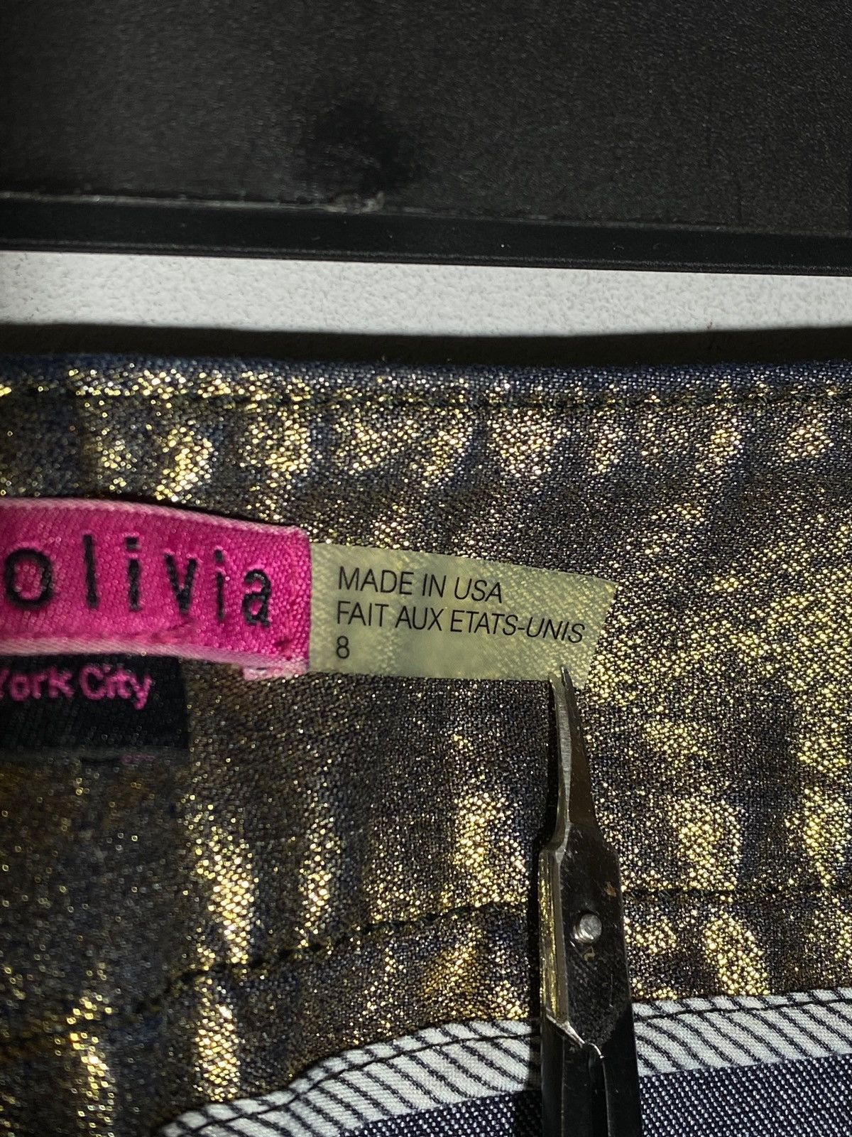 Alice + Olivia Alice + Olivia Shimmer Gold Women’s Pants Made In USA Size 30" / US 8 / IT 44 - 21 Thumbnail