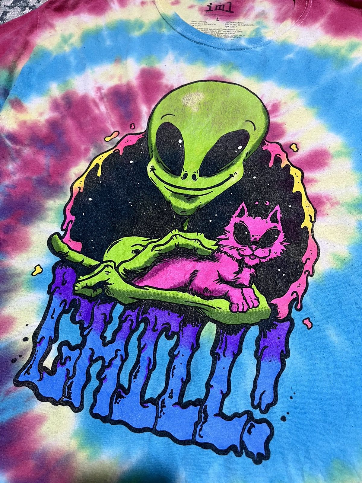 Alien Workshop × Vintage ⚡️STEALS⚡️IML Alien Workshop Big Logo Tye Dye Bleach Tee Size US L / EU 52-54 / 3 - 4 Thumbnail