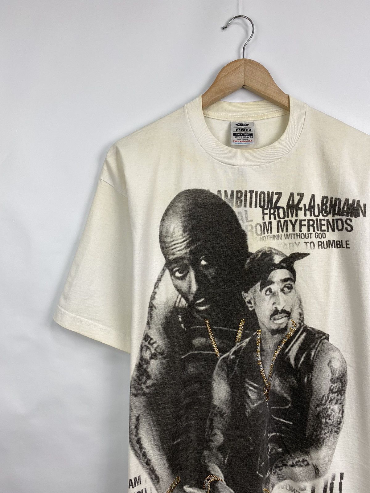 Band Tees × Rap Tees 🇺🇸 Vintage 90s Tupac Shakur Rap Makaveli T-Shirt retro Size US XL / EU 56 / 4 - 2 Thumbnail