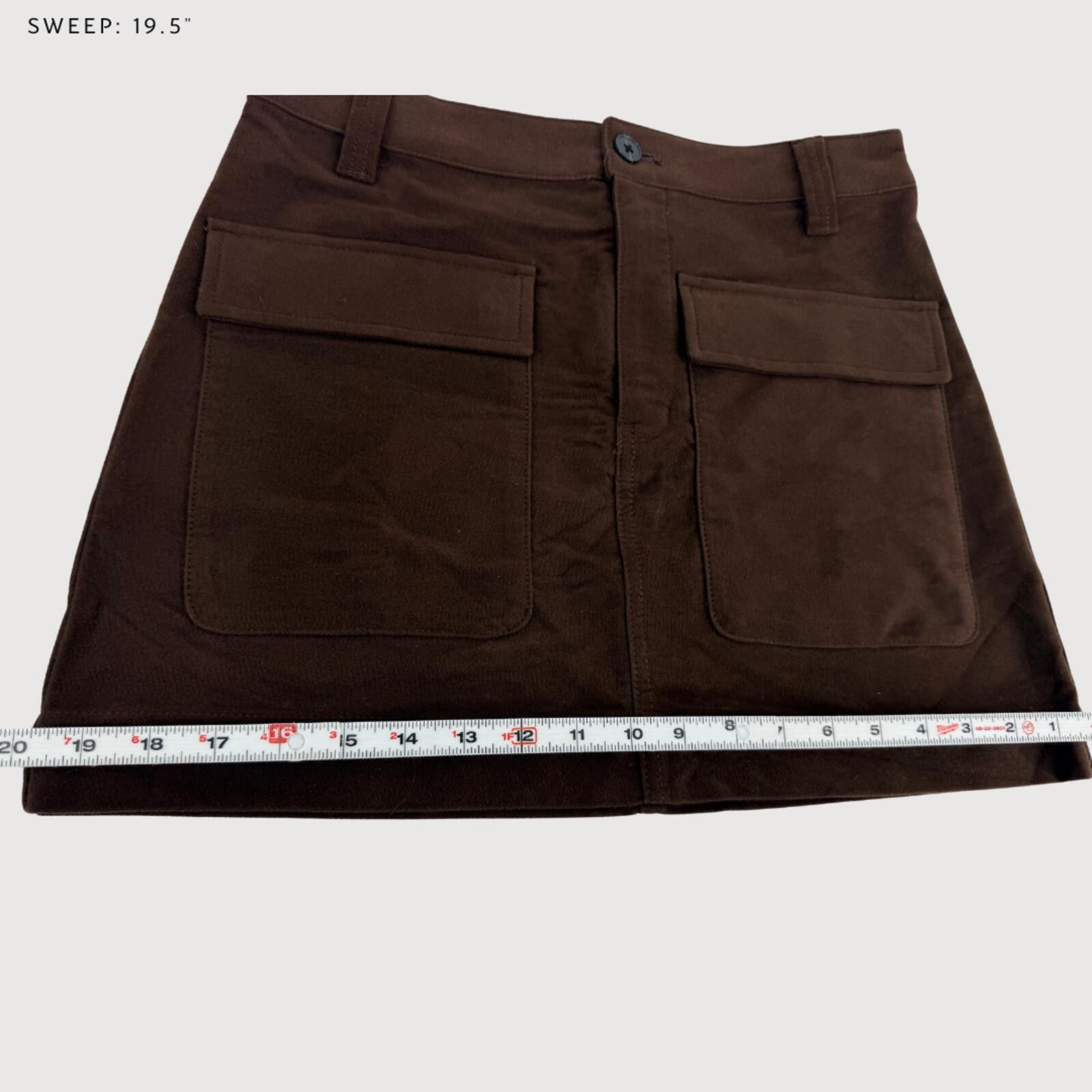 Madewell Madewell NWT Utility Twill Mini Skirt Chocolate 0 Size 25" / US 0 / IT 36 - 8 Thumbnail