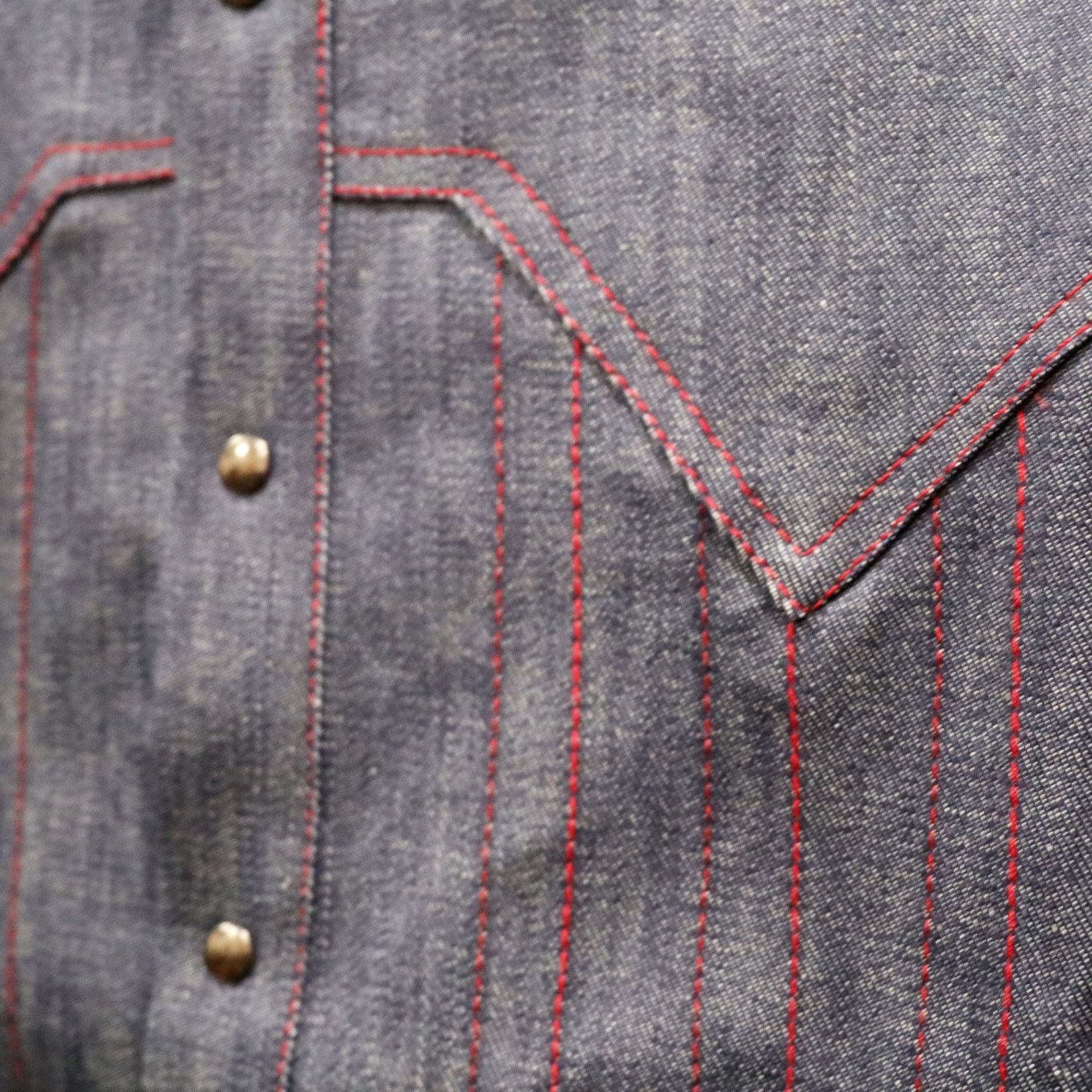 Pyer Moss 🔴 Pyer Moss Running Stitch Western Denim Jacket Size US S / EU 44-46 / 1 - 4 Thumbnail