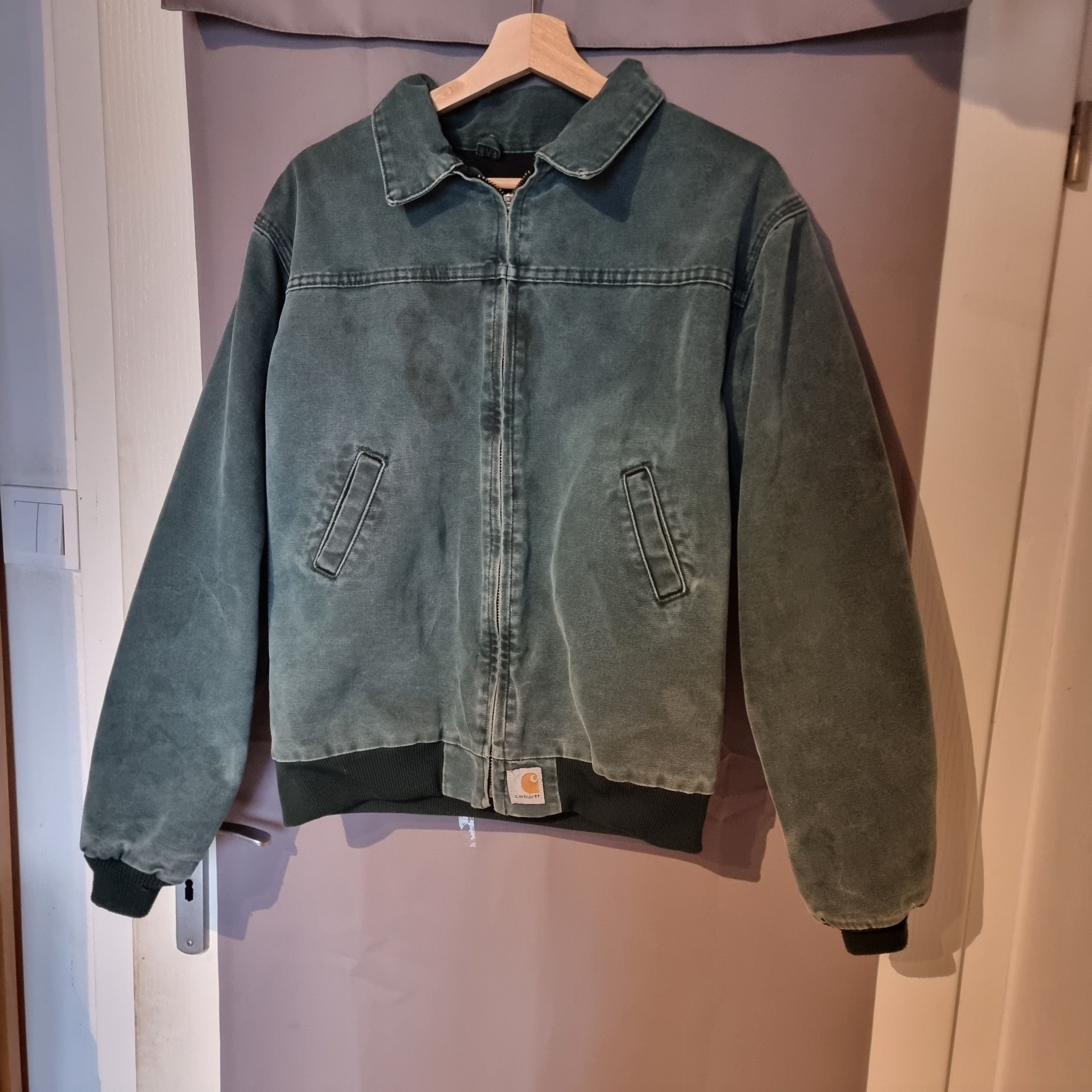 Carhartt Carhartt Santa Fe Lined Jacket Fades Green 90s Size US S / EU 44-46 / 1 - 2 Thumbnail