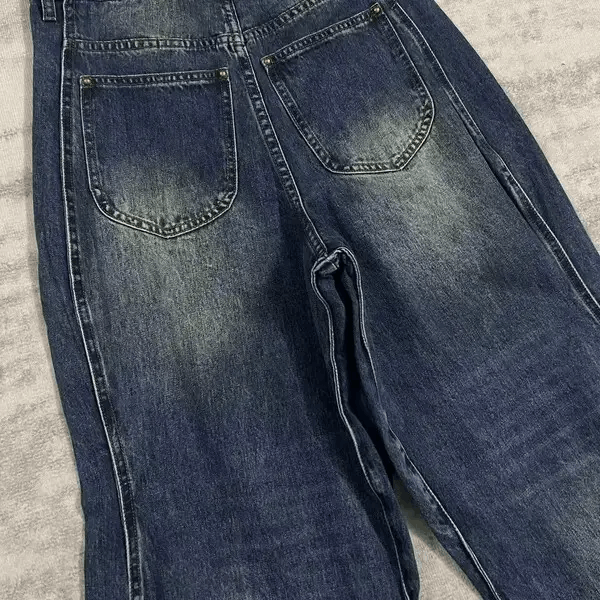 Japanese Brand Vintage Hip Hop Harajuku Cowboy Wavy Pants Jeans y2k 90’s Size US 32 / EU 48 - 3 Thumbnail
