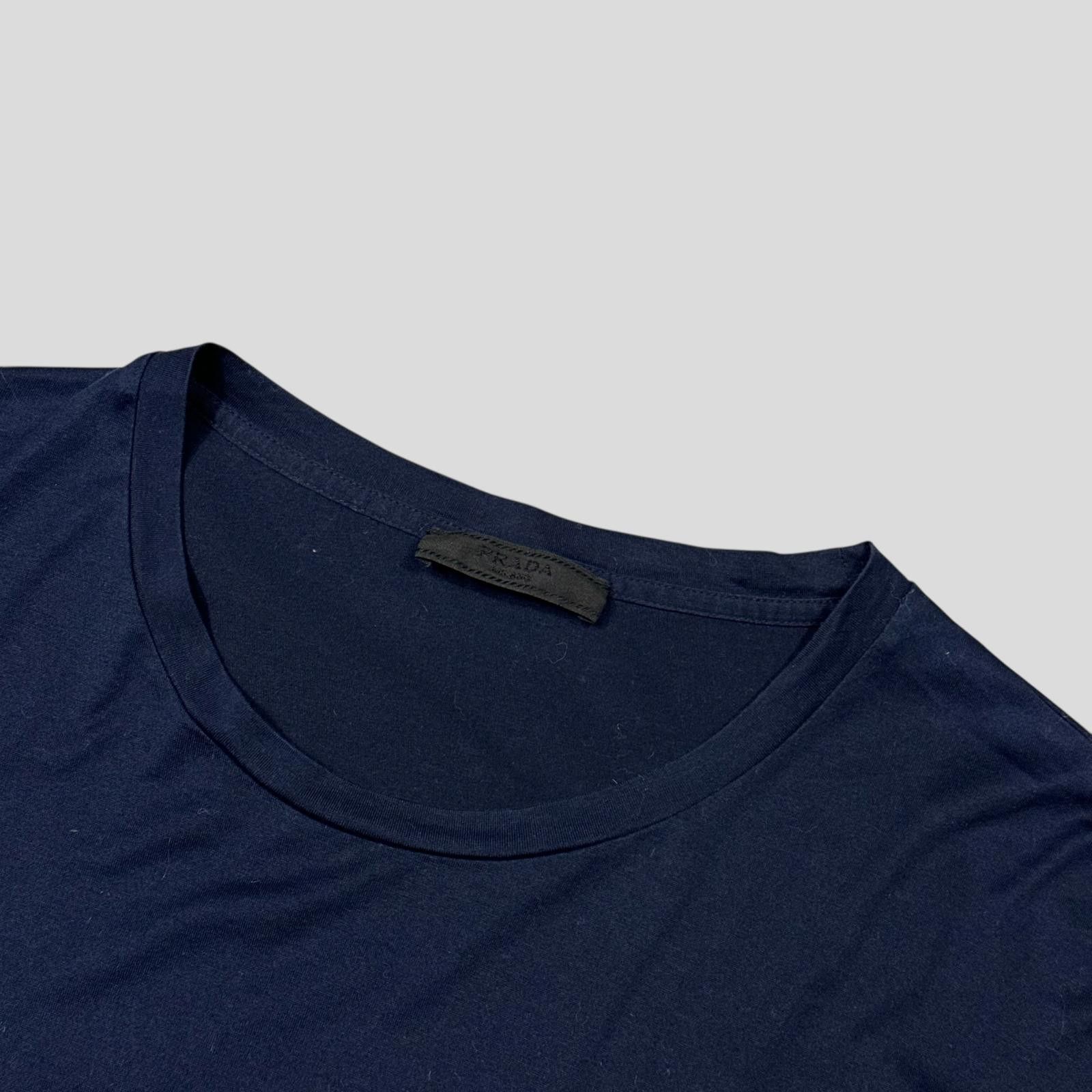 Prada Prada 2016 Navy Blue Soft Cotton Pocket Logo T-shirt - L/XL Size US XL / EU 56 / 4 - 4 Thumbnail
