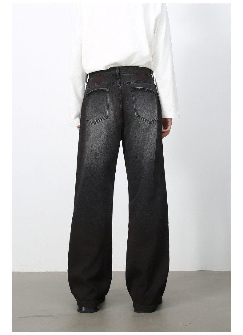 Japanese Brand × Jean American street retro straight distressed wide-leg jeans Size US 32 / EU 48 - 5 Thumbnail