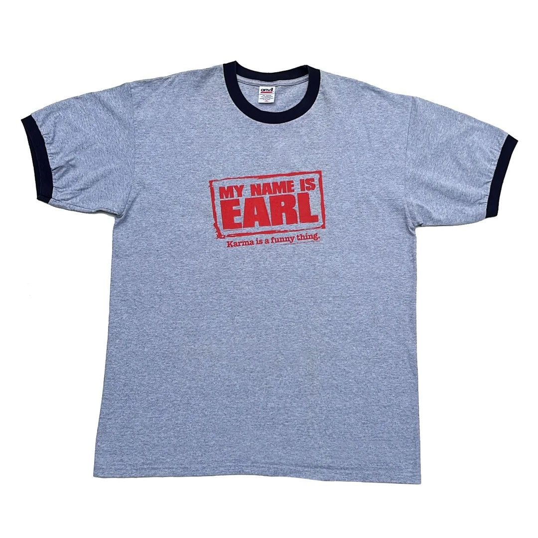 image of Anvil x Fox My Name Is Earl 2005 VTG Tv Series Jason Lee Fox Logo Tee in Grey, Men's (Size XL)