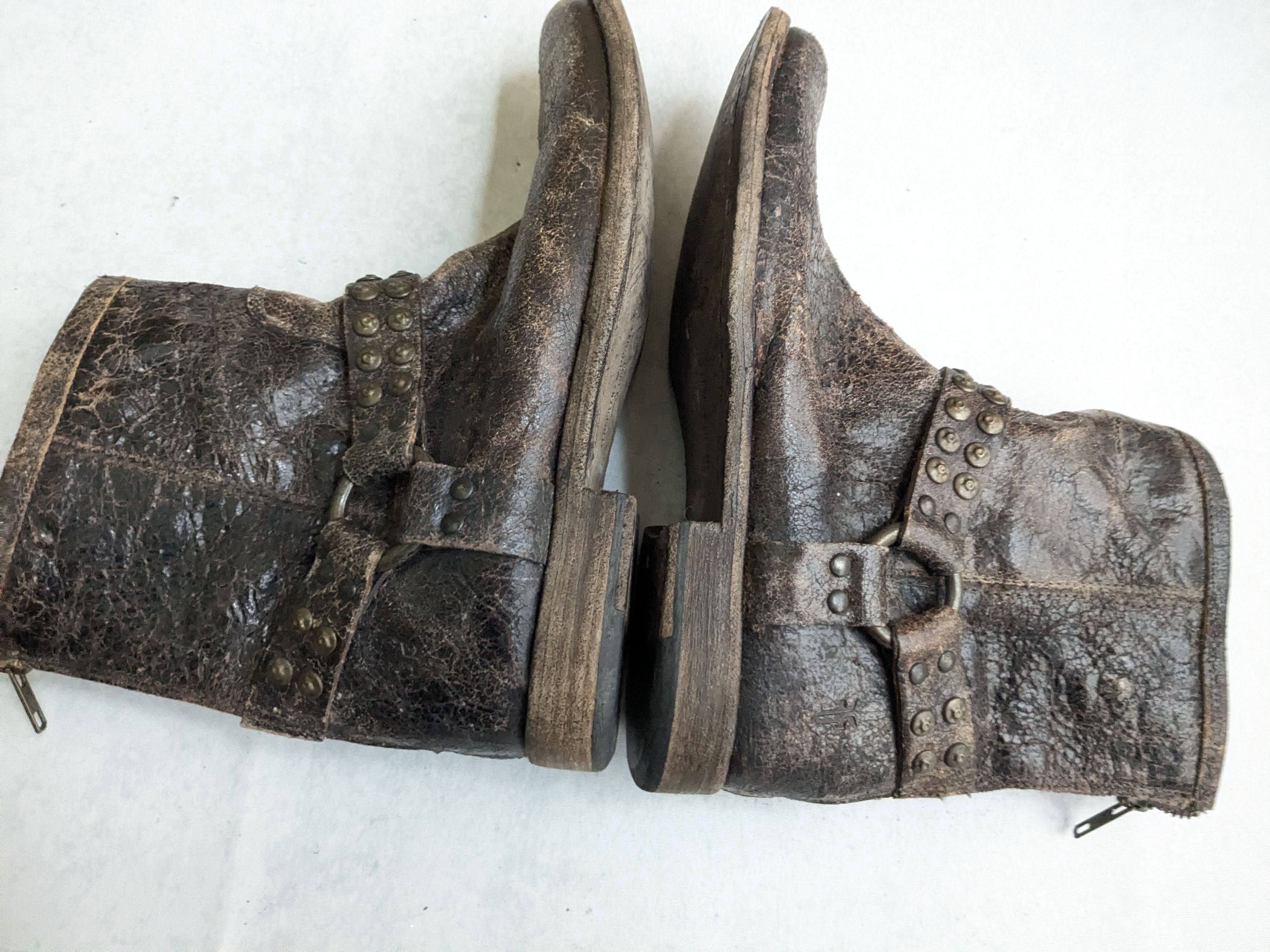 Frye Frye Harness Boots Brown Leather 8.5 Motorcycle Biker Size US 8.5 / EU 41-42 - 11 Thumbnail