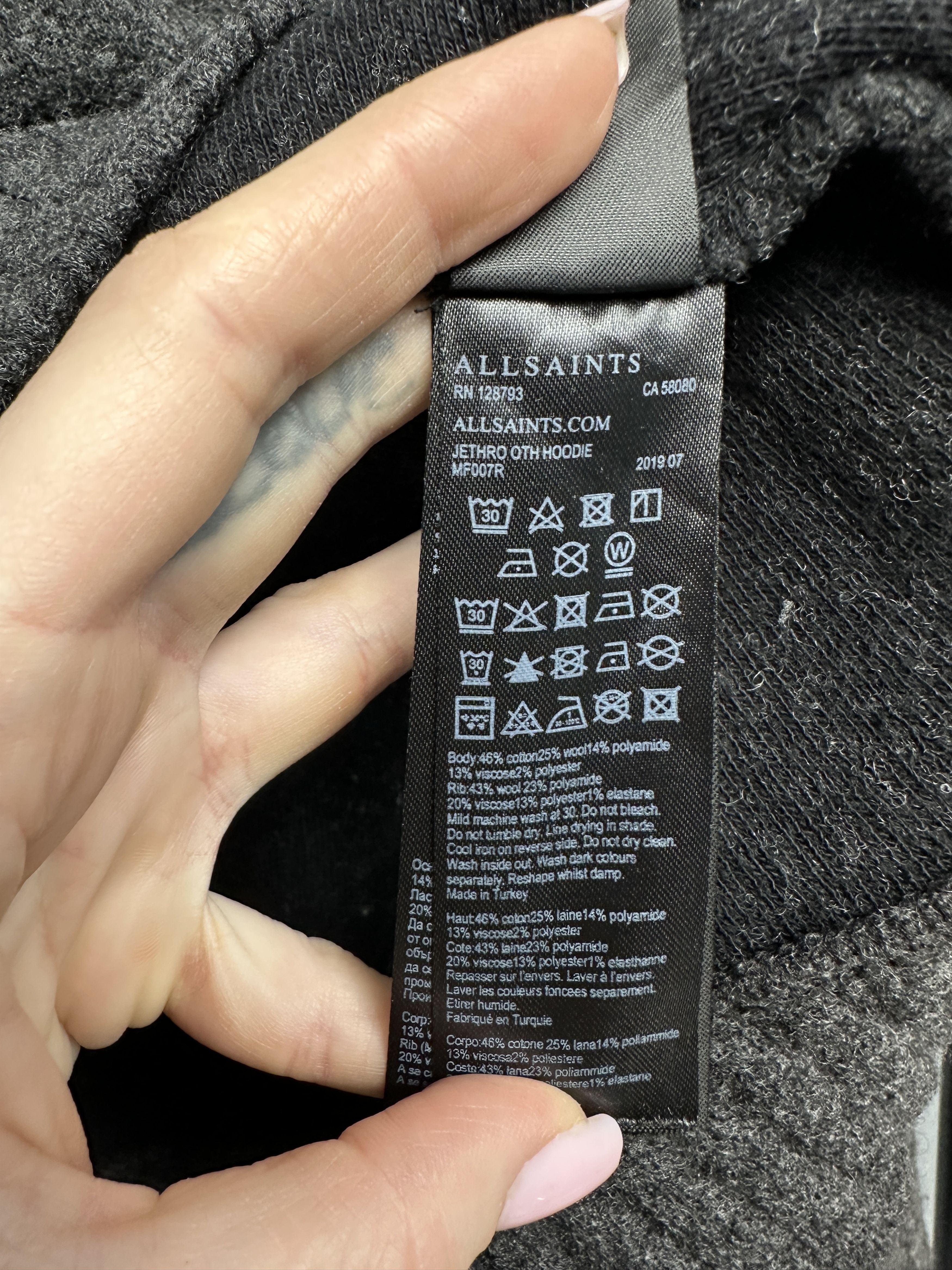 Allsaints Allsaints Jethro OTH Wool-Cotton Hoodie Size US M / EU 48-50 / 2 - 4 Thumbnail