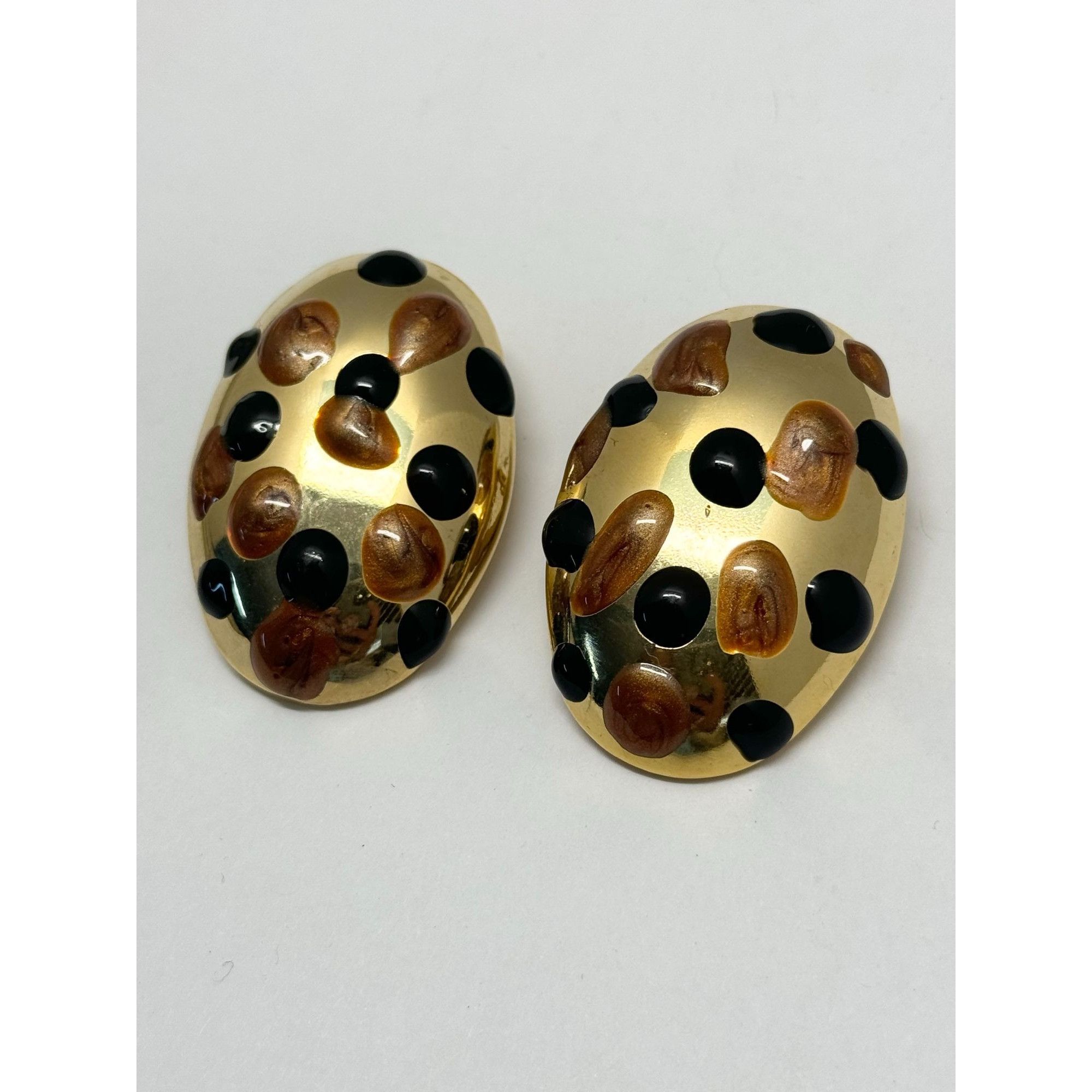 Vintage Vintage gold spotted earrings Size ONE SIZE - 3 Thumbnail