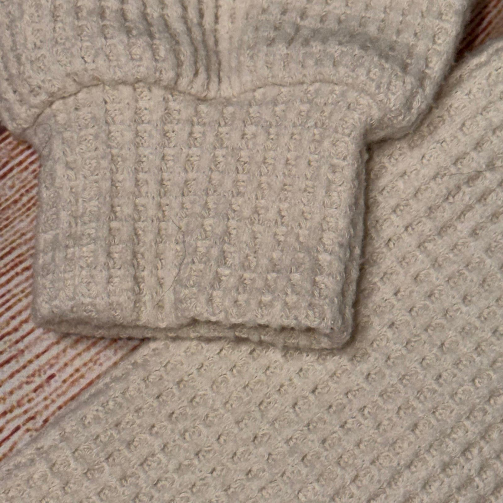 Old Navy Old Navy Cream Waffle Knit Henley Sweater XS (5) Size ONE SIZE - 4 Thumbnail