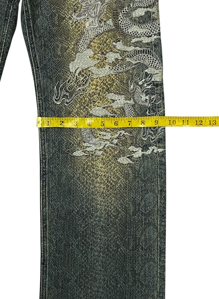 Karakuri Tamashii Karakuri Tamashi Dragon Embroidery Snake Skin Pattern Denim Size US 30 / EU 46 - 20 Thumbnail