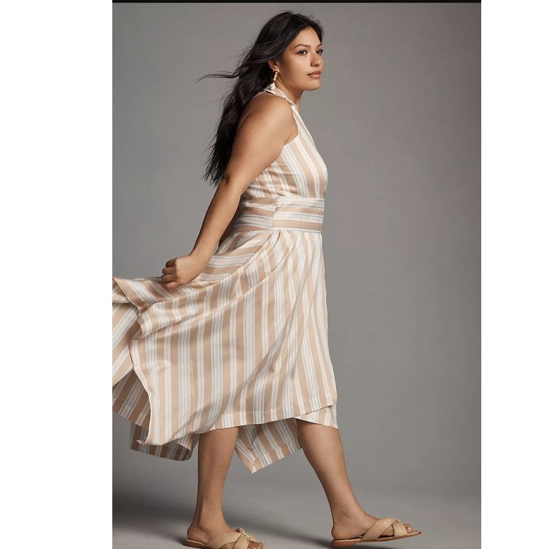 Anthropologie New Anthropologie Maeve Asymmetrical Wrap Shirt Dress $180 Size XL / US 12-14 / IT 48-50 - 5 Thumbnail