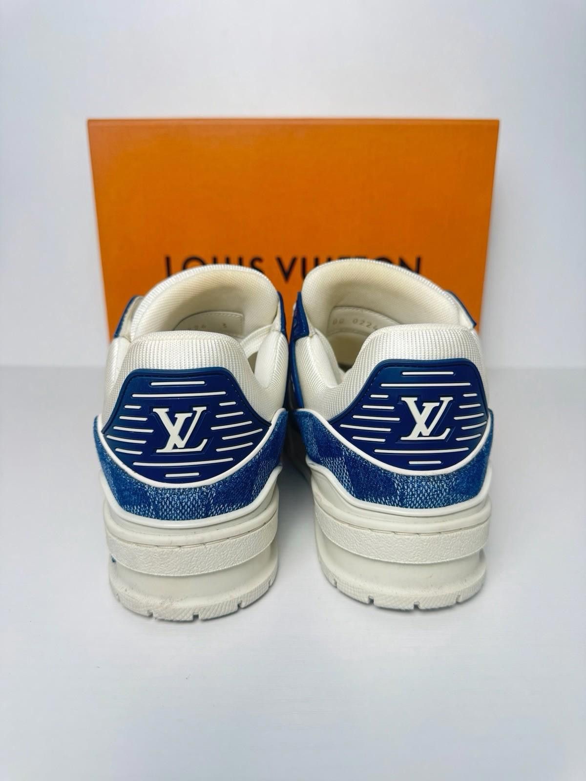 Louis Vuitton Louis Vuitton LV Trainer Blue Denim Women’s SZ 5 US (LV 3) Size US 5 / IT 35 - 4 Thumbnail