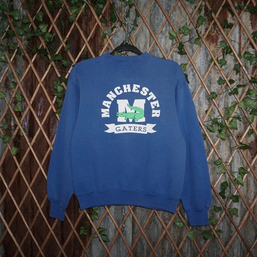 Hanes Small - Vintage Y2K Manchester gators 1980s heavy sweatshirt Size US S / EU 44-46 / 1 - 1 Thumbnail