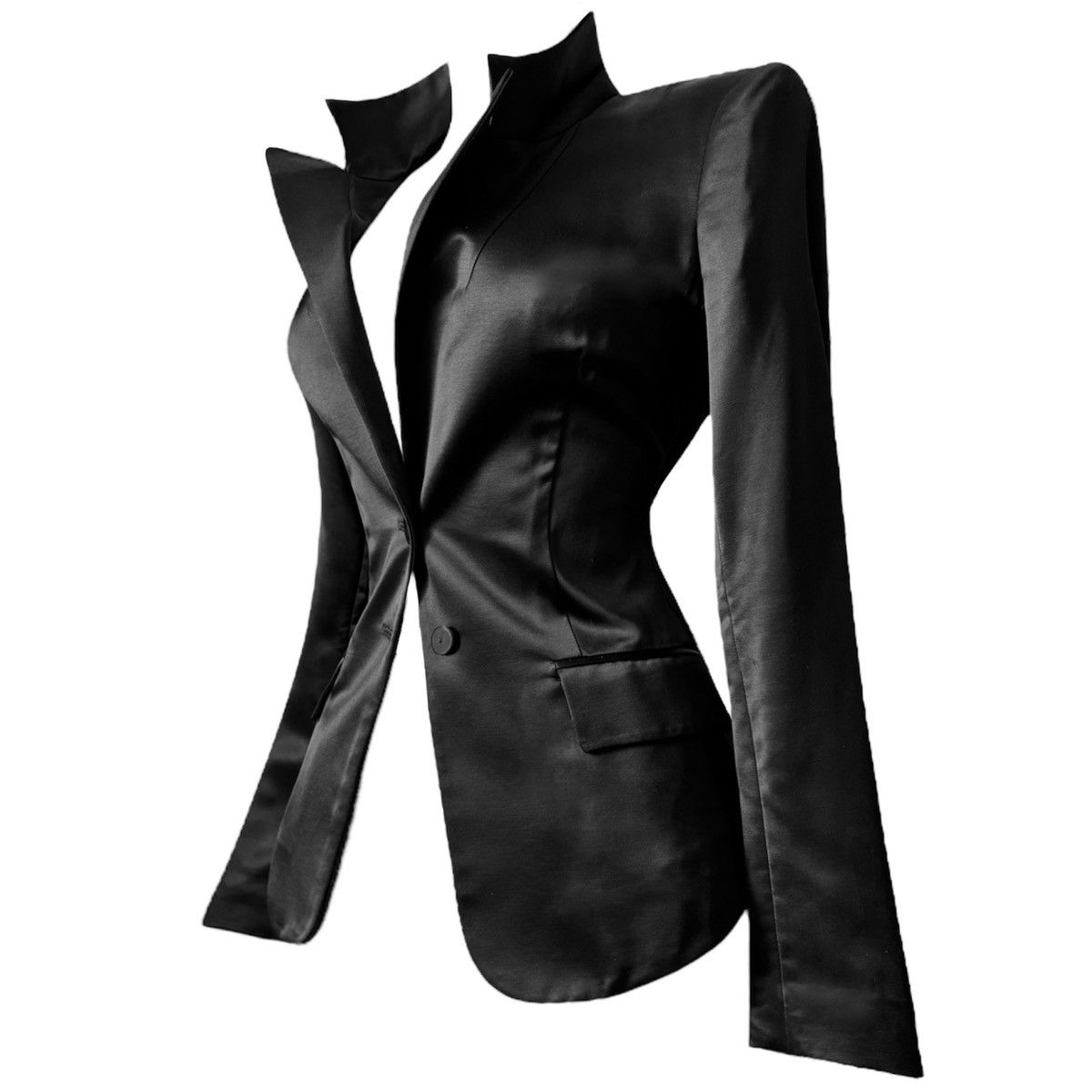 Balenciaga Balenciaga Satin Tailored jacket 2006 Size S / US 4 / IT 40 - 1 Thumbnail