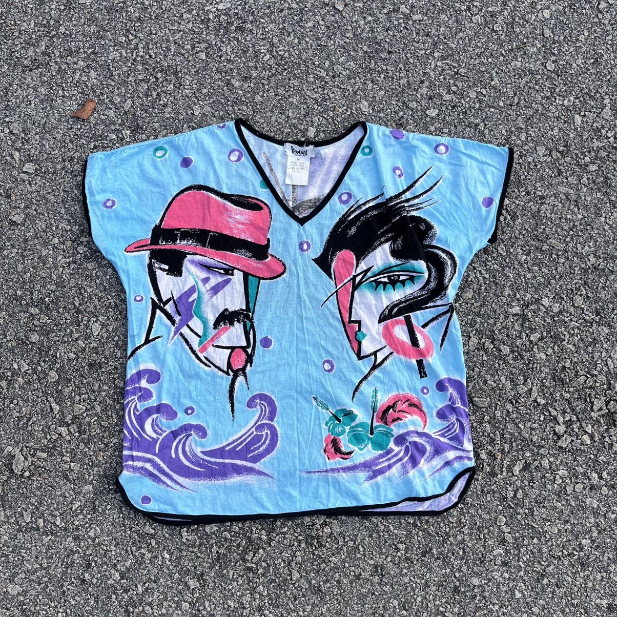 Kansai Yamamoto Vintage 80s face & waves top Size M / US 6-8 / IT 42-44 - 1 Thumbnail
