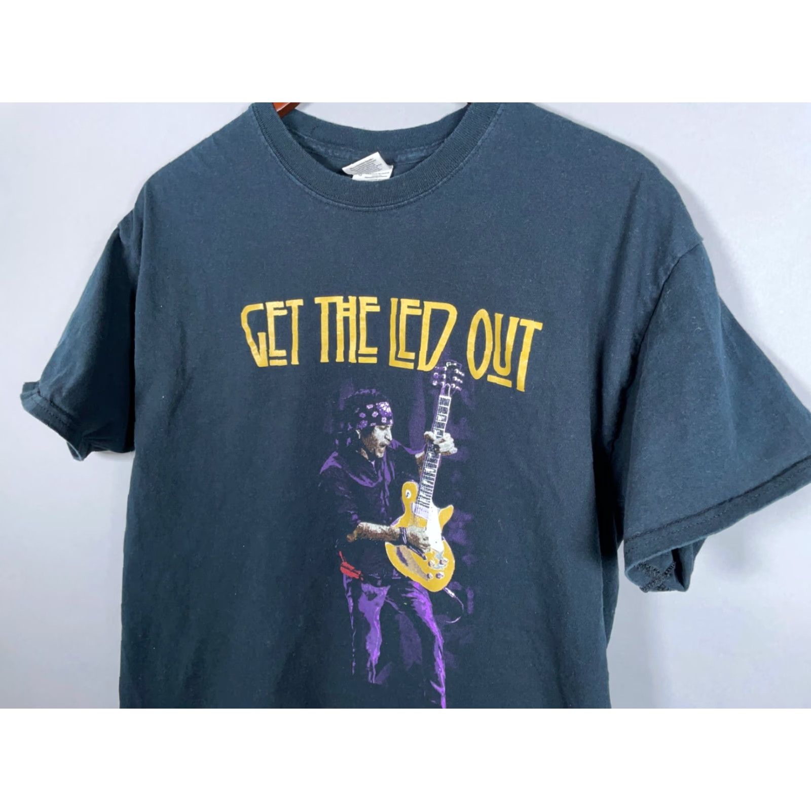 Gildan Get The Led Out T-Shirt Gildan Graphic Print Adult Large Black Rock Tribute Mens Size US L / EU 52-54 / 3 - 7 Thumbnail