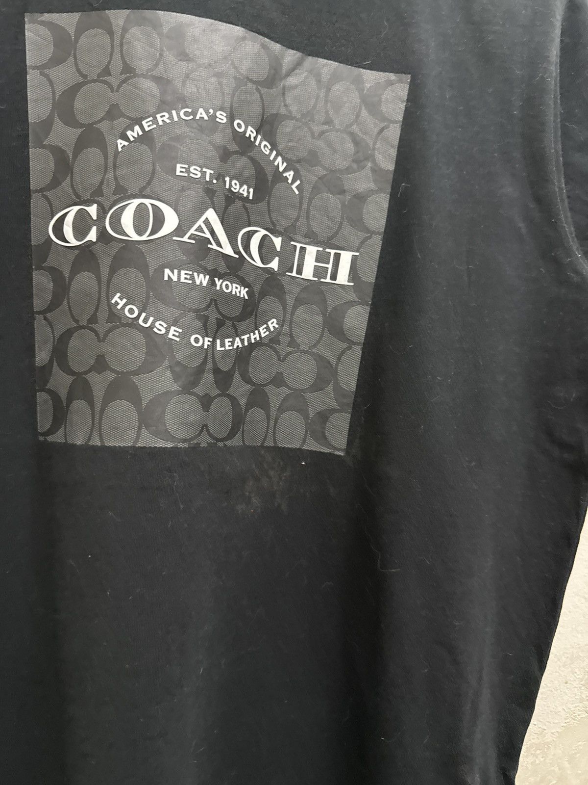 Coach Coach Signature Logo Black on Black T-Shirt Size US S / EU 44-46 / 1 - 6 Thumbnail