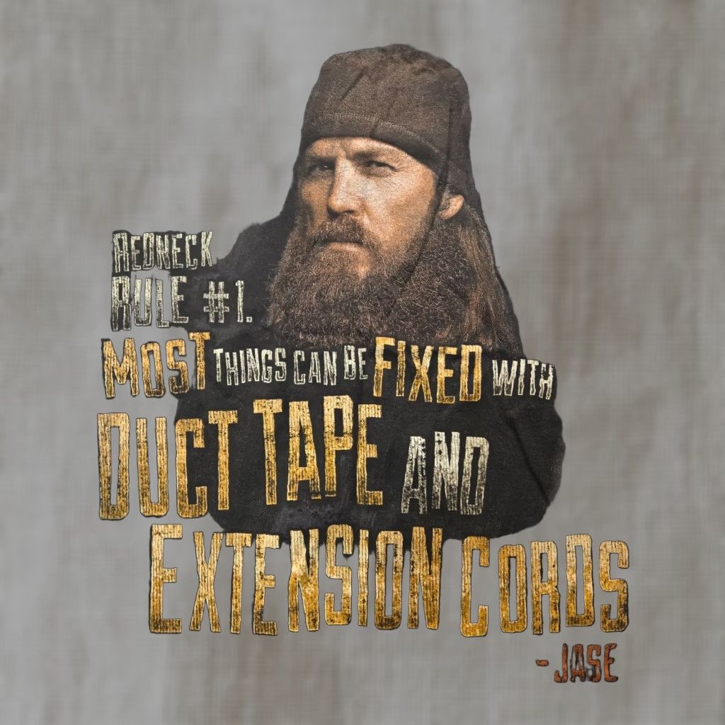 Vintage Duck Dynasty Redneck Duct Tape Jase Robertson Adult Mens XL Gray T-Shirt Size US XL / EU 56 / 4 - 1 Thumbnail