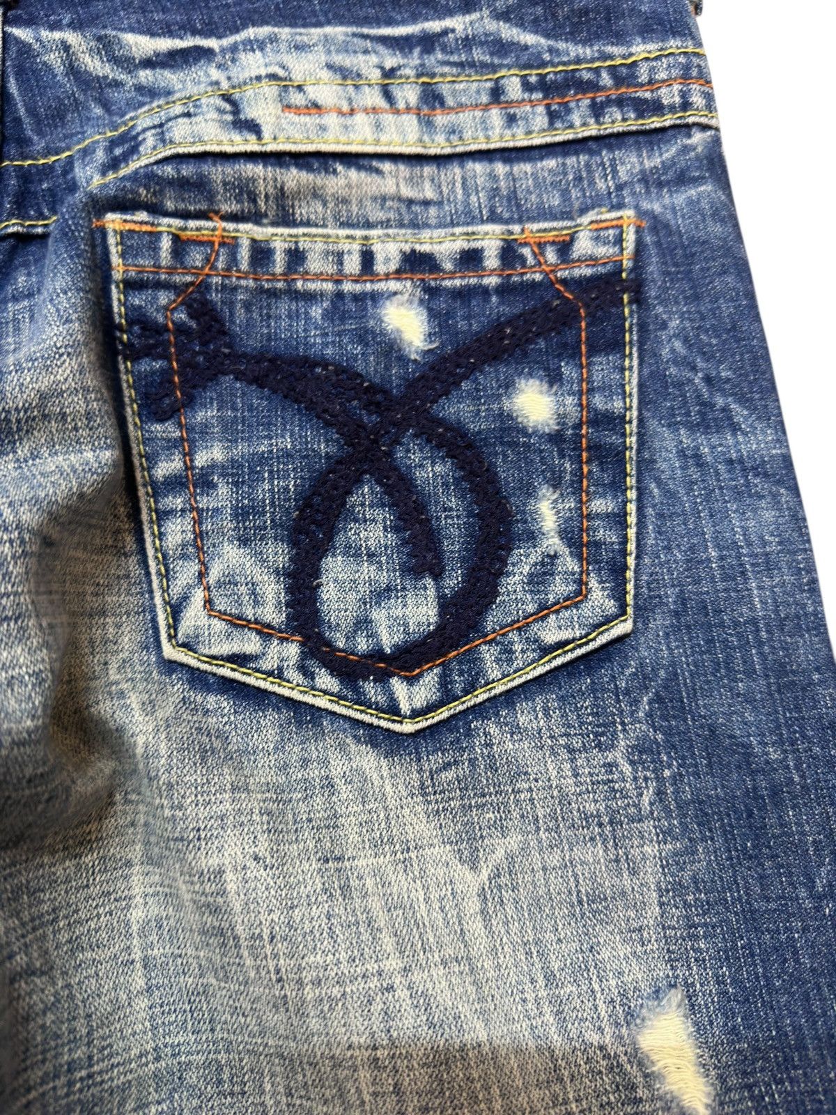 Ed Hardy Vintage Red Pepper Baggy Grunge Distressed Denim Size US 30 / EU 46 - 6 Thumbnail