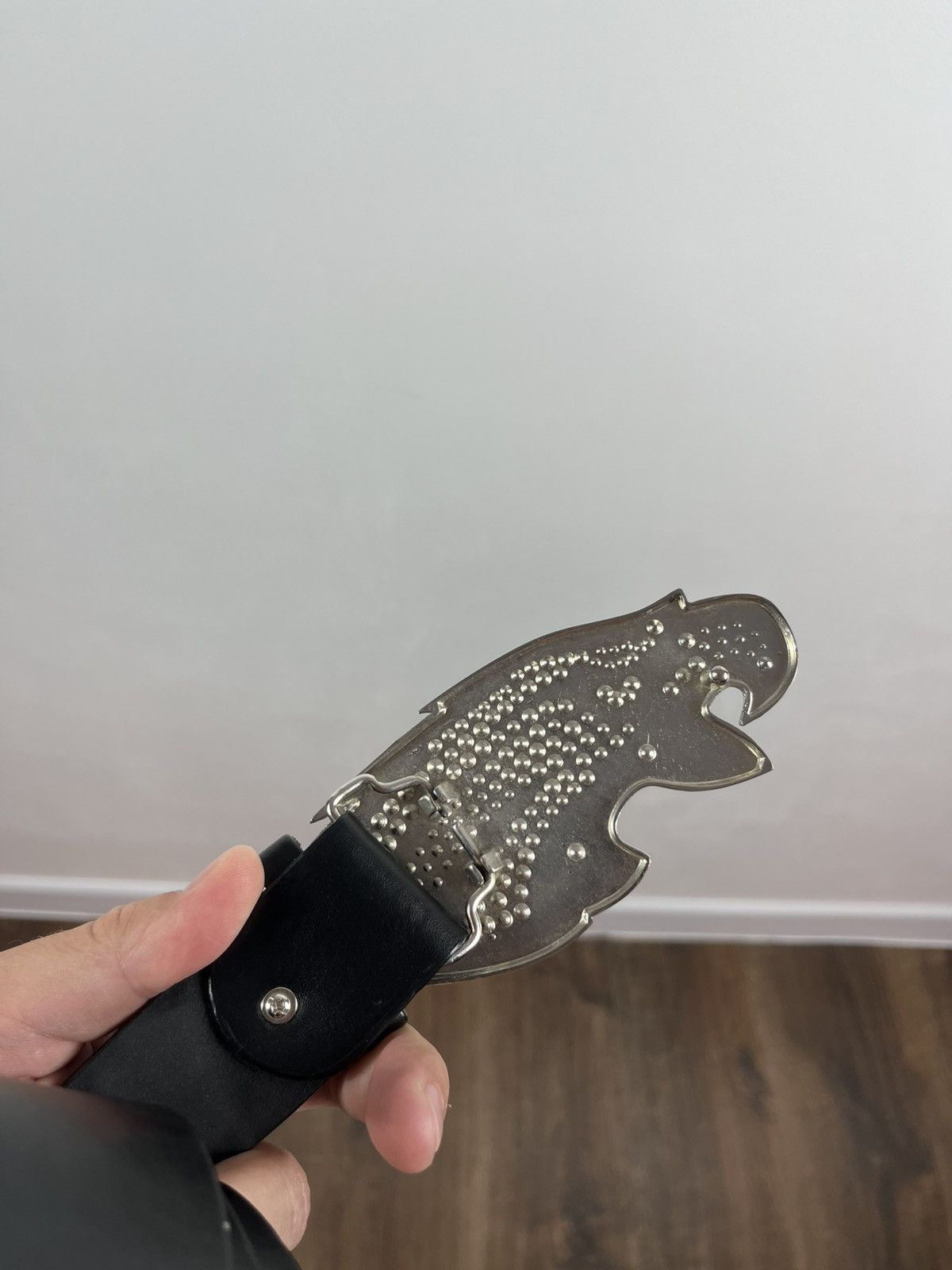 Other Y2K Black Belt with Eagle Rhinestone Buckle Statement Piece Size ONE SIZE - 10 Thumbnail