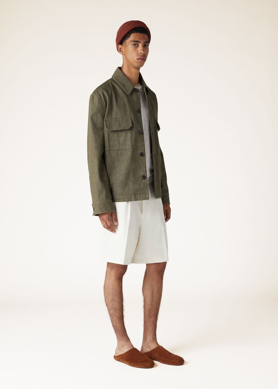 Loro Piana o1srvl11e0325 FAO0015 Overshirt Shirt in Moss Green Size US XL / EU 56 / 4 - 4 Thumbnail