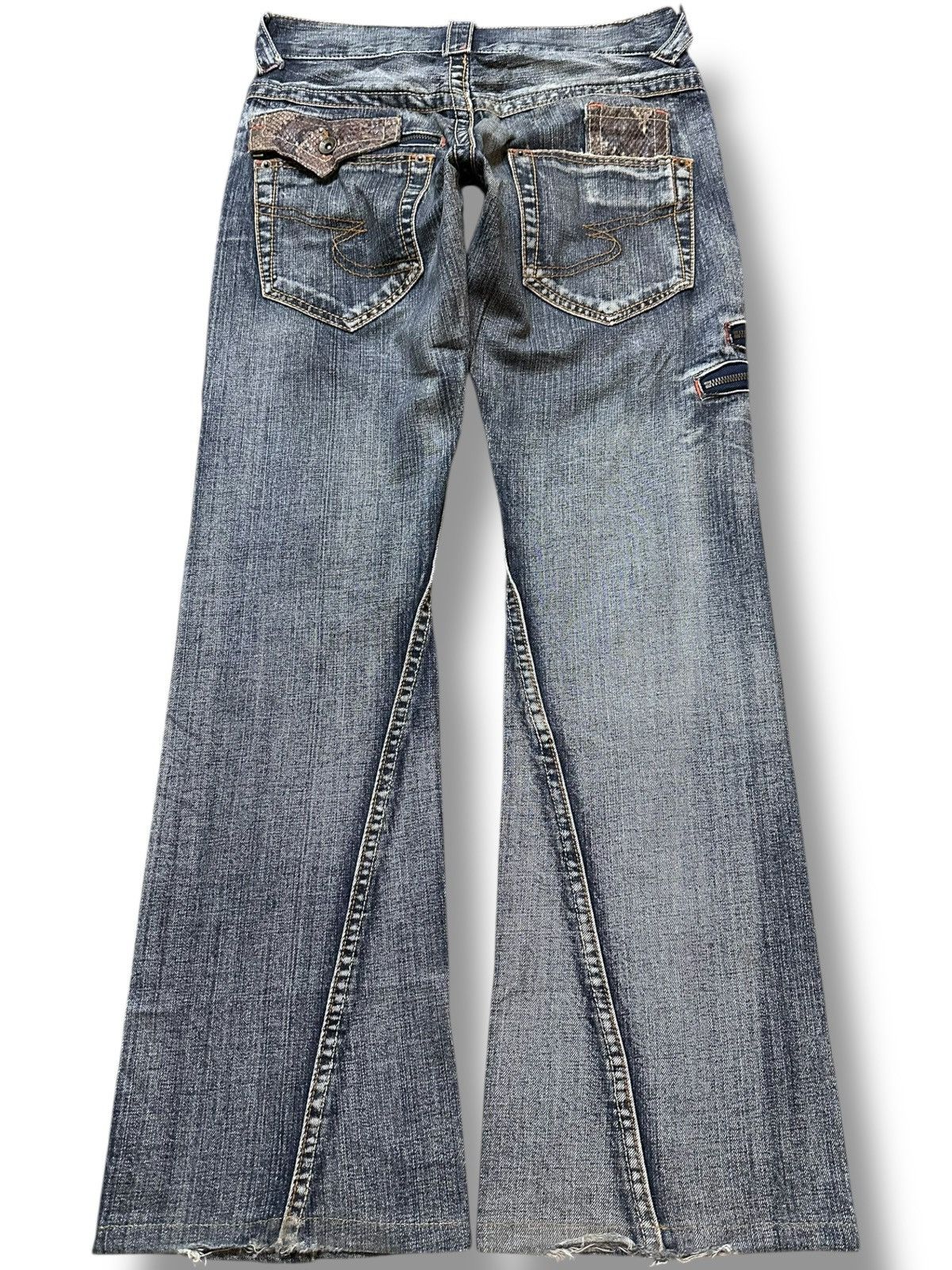 semanticdesign Vintage Semantic Design Flare Grunge Bondage Punk Denim Size US 30 / EU 46 - 6 Thumbnail