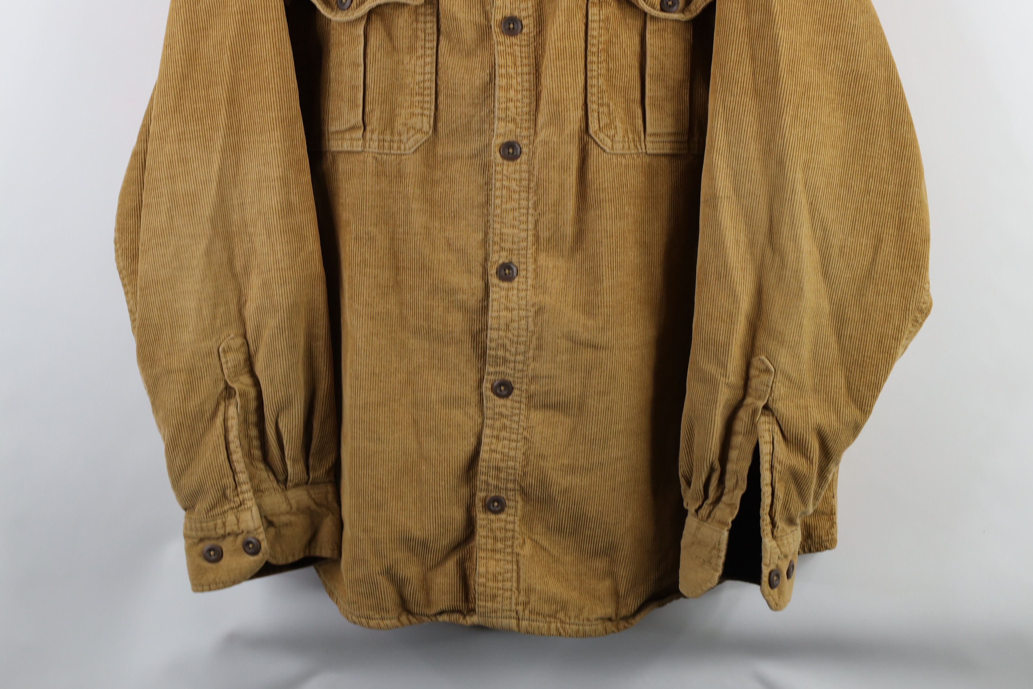 Vintage Vintage 90s Streetwear Flannel Lined Corduroy Shirt Jacket Size US L / EU 52-54 / 3 - 3 Thumbnail
