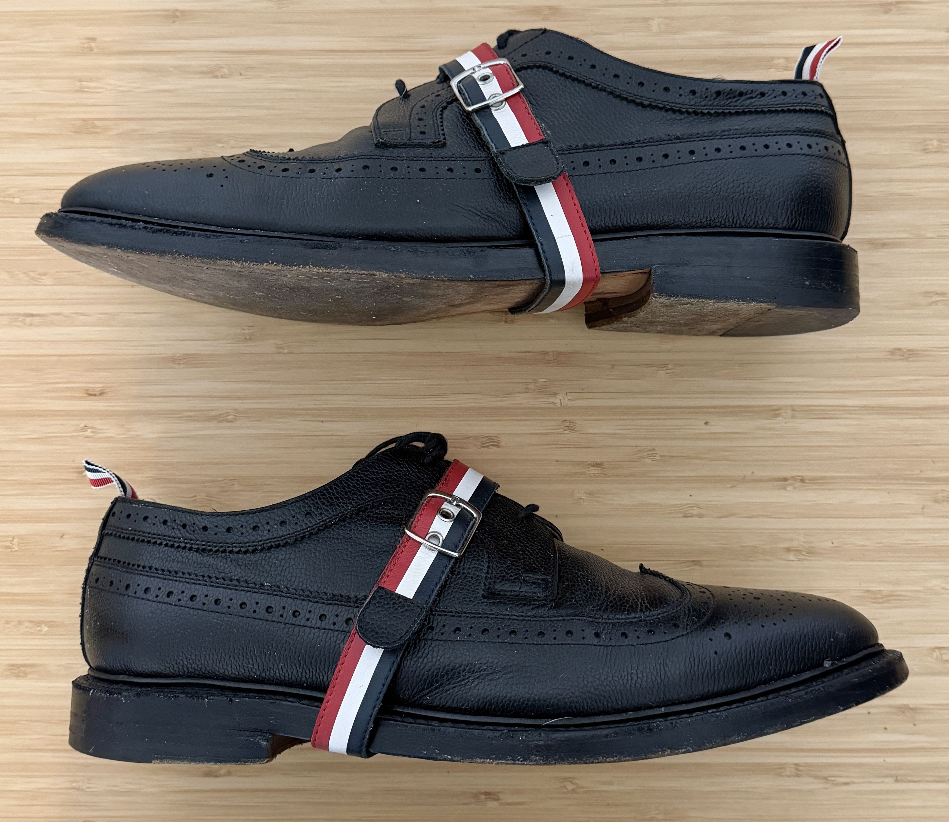 Thom Browne Rare Thom Browne Longwing Grosgrain Strap Leather Sz 12 Size US 12 / EU 45 - 2 Thumbnail