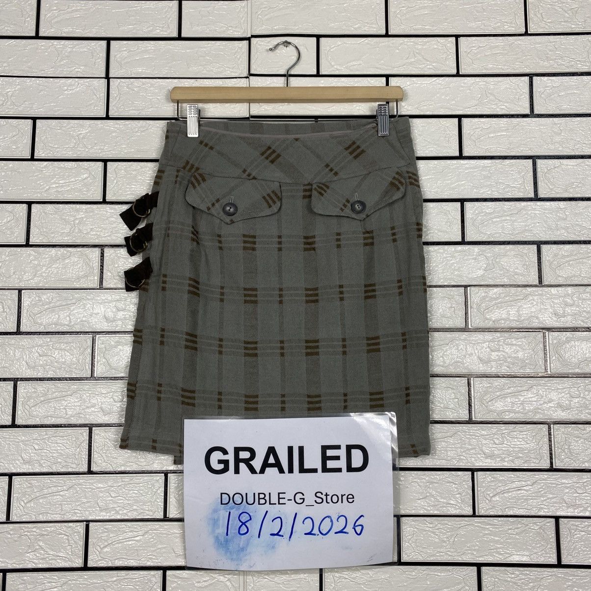 Japanese Brand 📌Vintage Skirt Bondage Style Tartan Martina Dietrich Size 28" / US 6 / IT 42 - 1 Thumbnail