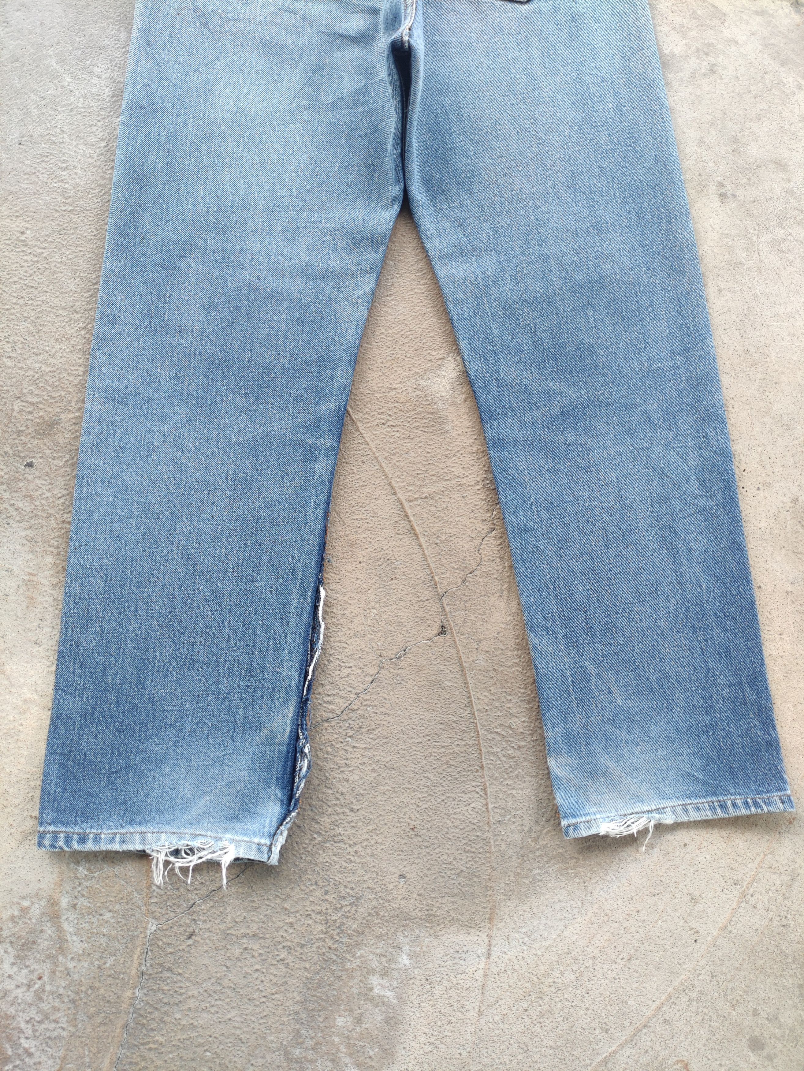 A.P.C. Vintage APC Button Selvedge Jean Distressed Faded Denim Size US 33 - 10 Thumbnail