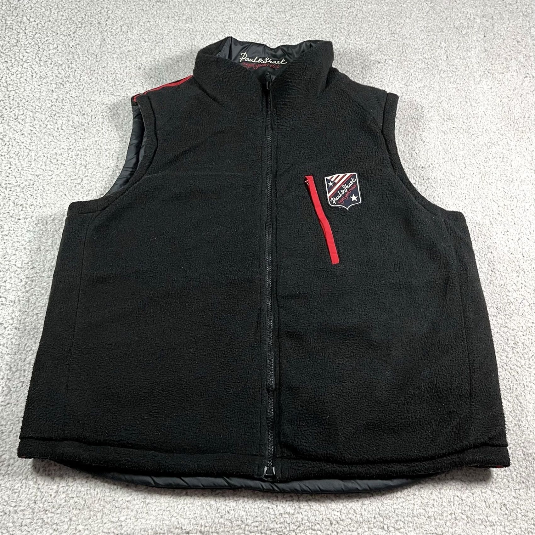 Paul & Shark VINTAGE Paul & Shark Yachting Vest Mens M Black Puffer Fleece Reversible Jacket Size US M / EU 48-50 / 2 - 6 Thumbnail